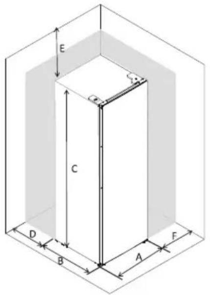 SABA UF165NFWD - SPACE REQUIREMENT - 1