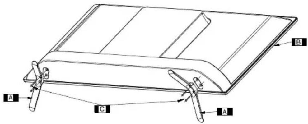 SABA UH43CHS253S - Assembler le stand - 4
