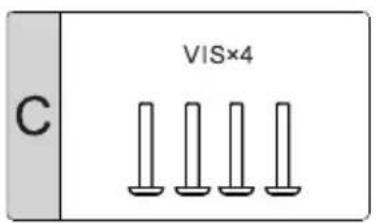 SABA UH43CHS253S - Assembler le stand - 3