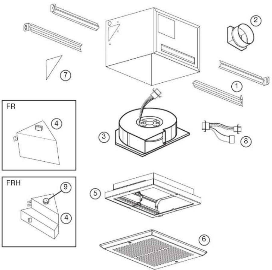 Air King FAK80TRH - REPLACEMENT PARTS DIAGRAM - 1