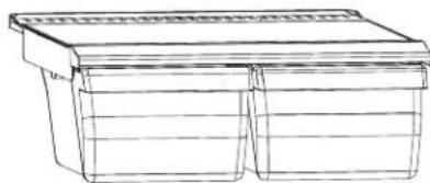 GE GTE18DTNRCC - Fruit and Vegetable Drawers - 1