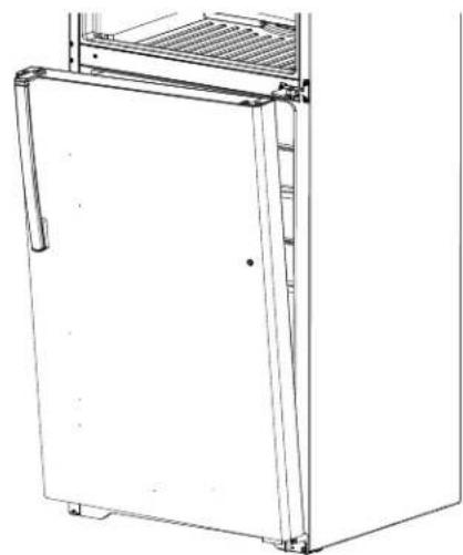GE GTE18DTNRCC - REMOVE THE FRESH FOOD DOOR - 3