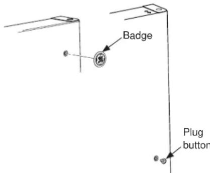 GE GTE18DTNRCC - BADGE AND PLUG BUTTON INSTALLATION - 1