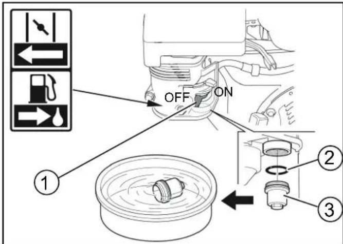 Kärcher KM 100/120 R G 2SB - Cleaning the settling cup - 1