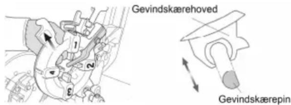 ROTHENBERGER SUPERTRONIC 2SE - Afmontering og montering af gevindskærehovedet på eller i hovedslæden - 1