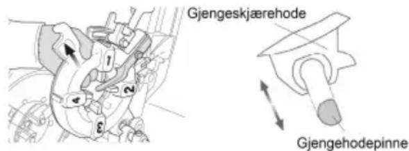 ROTHENBERGER SUPERTRONIC 2SE - Ta ut og sette inn gjengehodet i sleiden - 1
