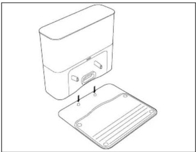MEDION X23 SW+ - Placing the dust collector/charging station on the floor protection mat - 1