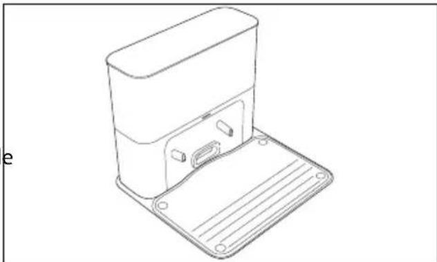 MEDION X23 SW+ - Posizionamento della base di scarico polvere / carica sul tappetino proteggi pavimento - 2