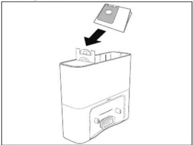 MEDION X23 SW+ - Replacing the dust container in the dust collector/charging station - 1