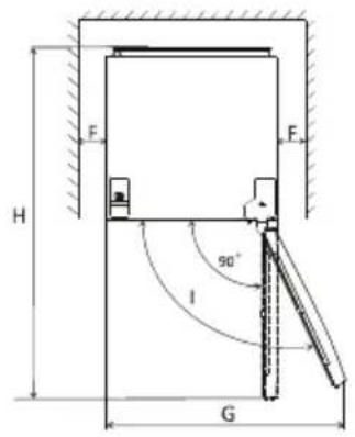 Frilec BREMEN272-NF-040DW - Space Requirement - 2
