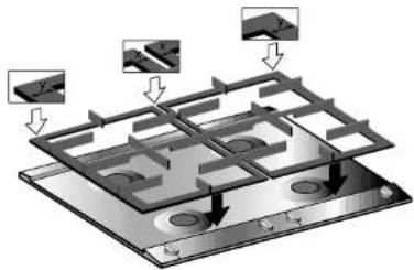 Atag HG6093A - pan supports - 1