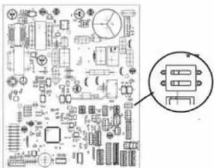 HAIER QS18WP2BEB - Si el sensor de pérdida no es necesario o no está instalado, asegúrese de dar vuelta el interruptor dip 3-2 a OFF (Apagado) (consulte la imagen correcta). - 1