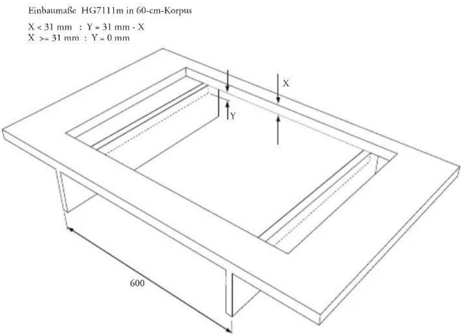 Atag HG9611MCA - Einbausituationen HG71/76/77/96/97 in 60-cm-Schrank - 1