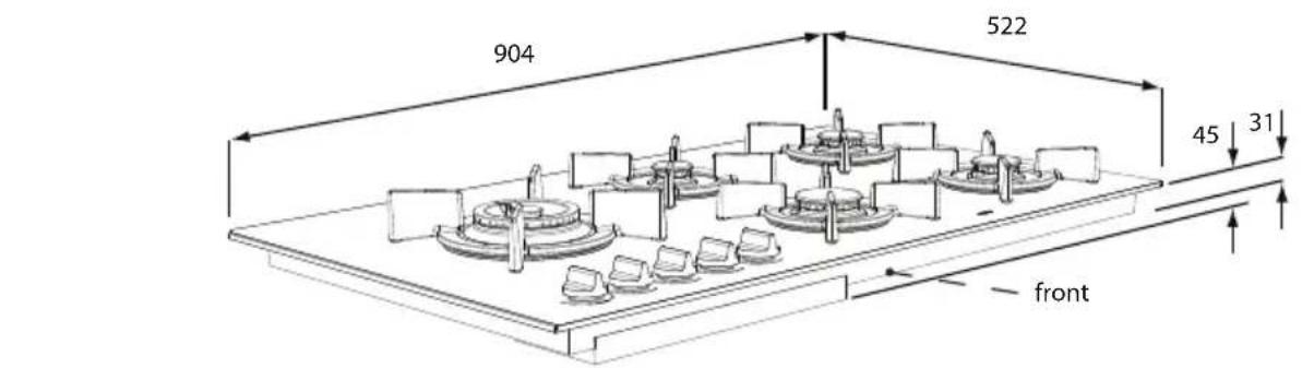 Atag HG9611MCA - building in dimensions HG61..M - 16