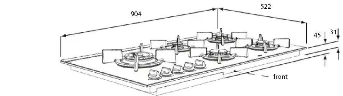 Atag HG9611MCA - building in dimensions HG61..M - 11
