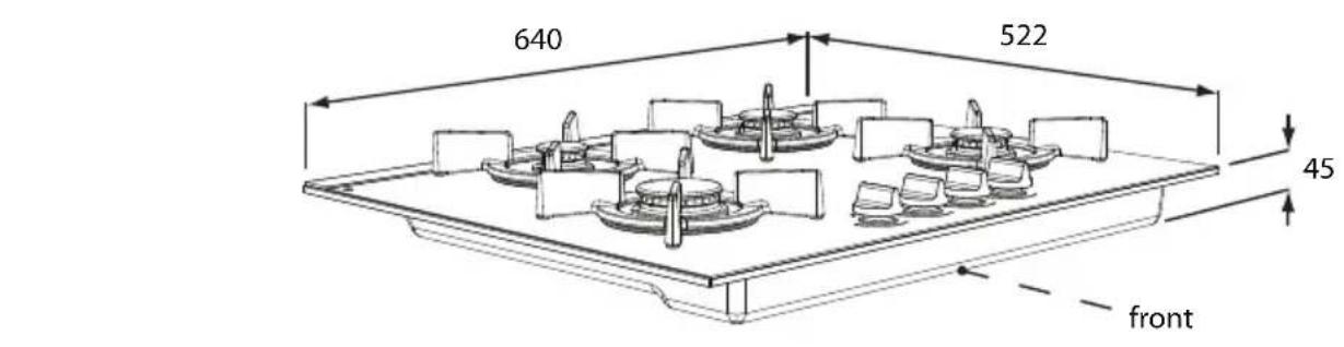 Atag HG9611MCA - building in dimensions HG61..M - 1