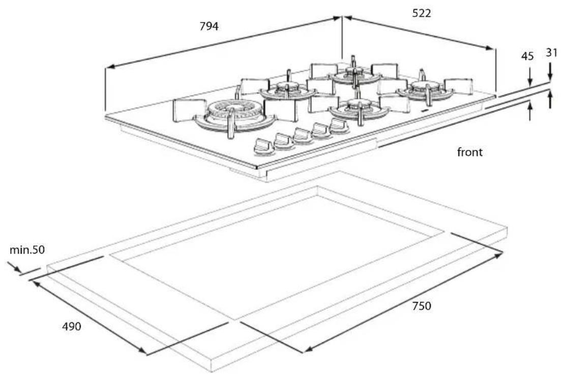 Atag HG9611MCA - building in dimensions HG61..M - 14