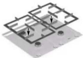 Atag HG9692B - Installing burner parts and pan supports - 12