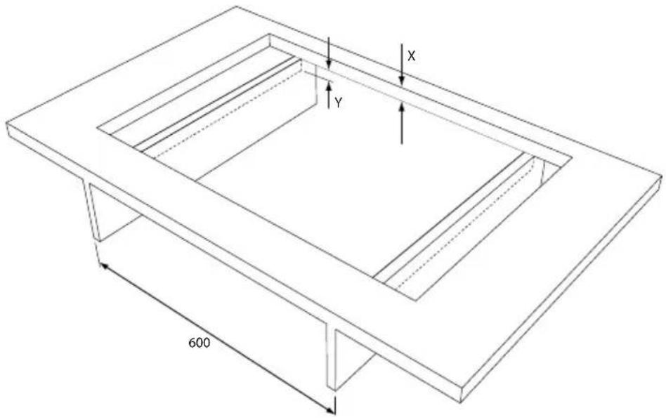 Atag HG7611MBB - monteringssituationer for enhederne HG71/74/76/80/96/97 i 60 cm skab - 1