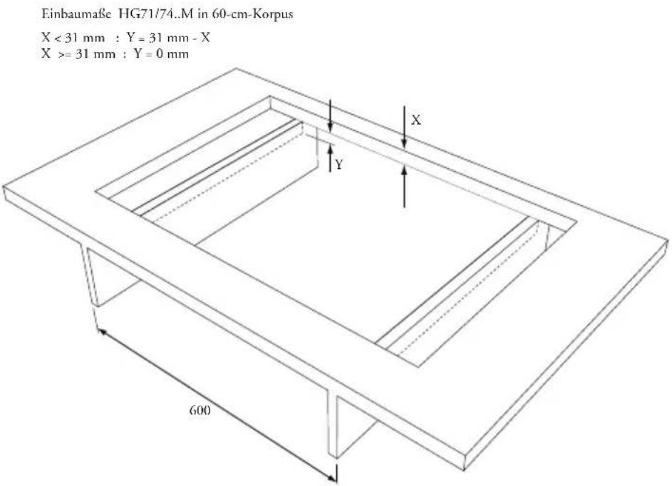 Atag HG7611MBB - Einbausituationen HG71/74/76/80/96/97 in 60-cm-Schrank - 1