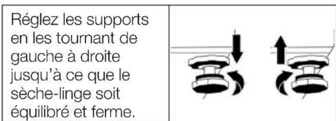 BEKO D3H18D93W - Réglage des supports - 1