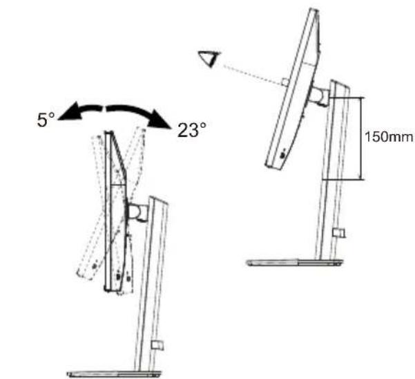IIYAMA ProLite XB2791QS - Ajustement de la hauteur et l'angle de VISION : ProLite XB2491HS / ProLite XB2491H / ProLite XB2791HS / ProLite XB2791QS - 1
