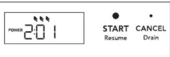 POWER 2:01 START CANCEL Resume Drain