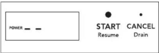 POWER — — START Resume CANCEL Drain