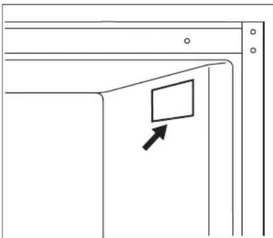 FRIGIDAIRE FFUE0726AW - Serial number location - 1