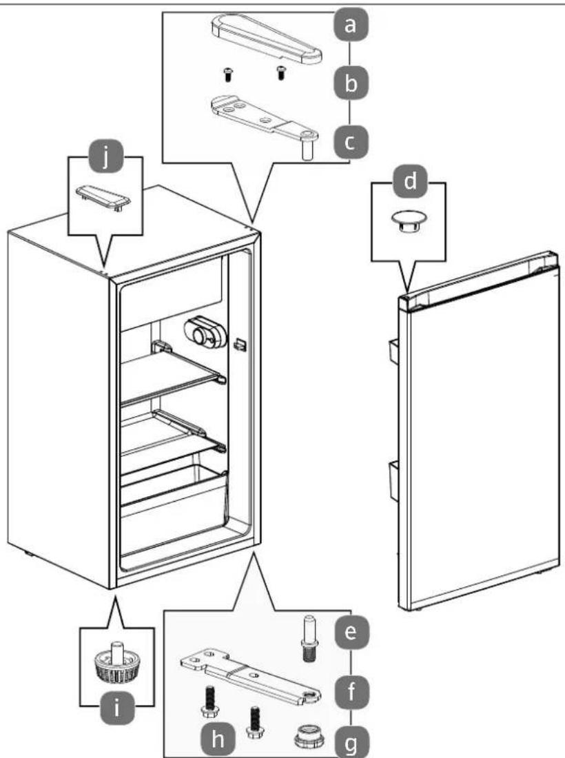 MEDION MD 37767 - Changement de sens d'ouverture de la porte - 1