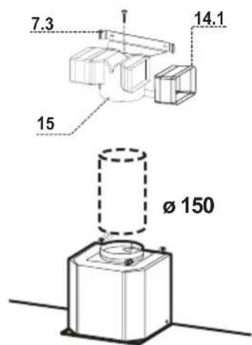 FALCON FHDSF1100SSC - Anschluss der Umluftversion - 1