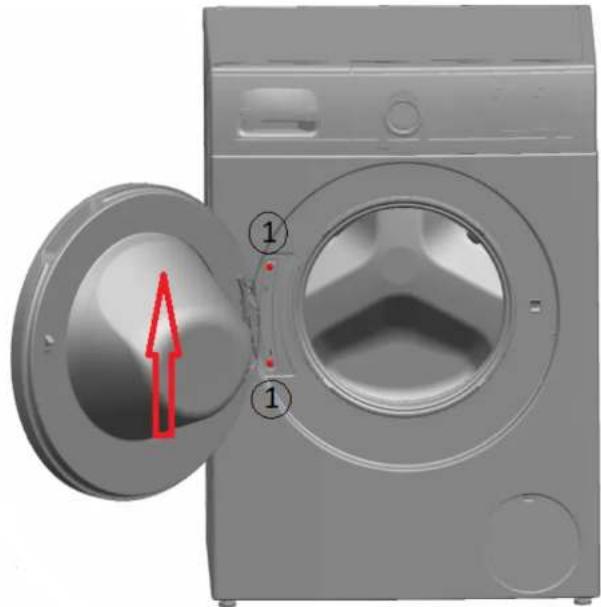 SIEMENS WM14N294CH - Deur verwijderen - 1
