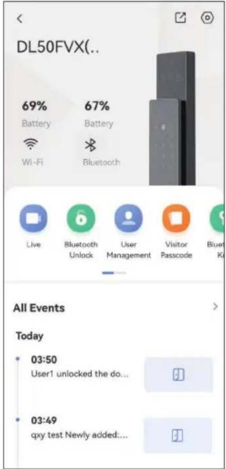 EZVIZ DL50FVX - Opérations sur l'application EZVIZ - 1