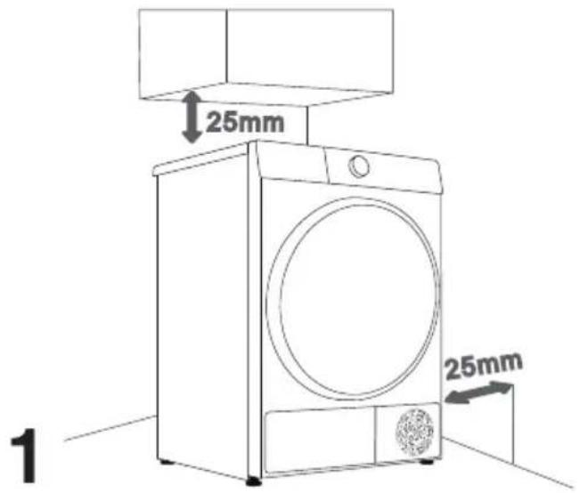 EDESA ESP-7150 WH - DÉGAGEMENTS D'INSTALLATION - 1