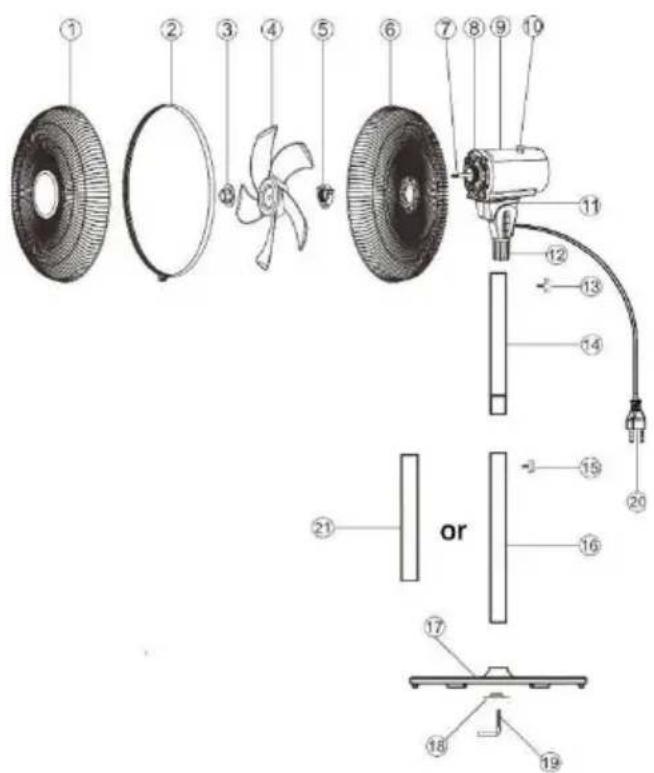 BLUEPALM BP40STTI26V1 - VUE D'ENSEMBLE DU VENTILATEUR - 1
