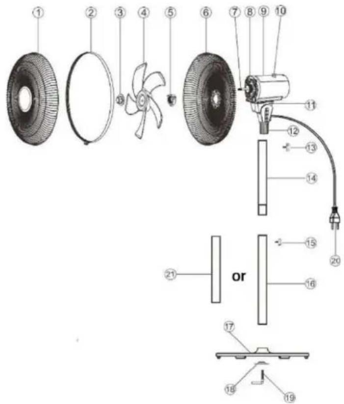BLUEPALM BP40STTI26V1 - OVERZICHT VAN DE VENTILATOR - 1