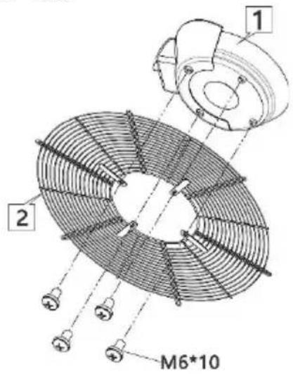 Be Cool BCIMISTFAN - Montez la plaque d'atomisation avec le moteur sur la grille de protection avant. - 1