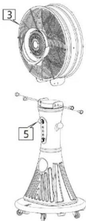 Be Cool BCIMISTFAN - Spojenie hlavy ventilátora s opornou stípikovou konštrukciou - 1