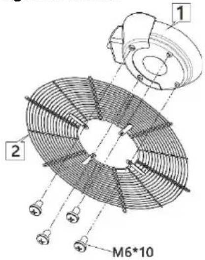 Be Cool BCIMISTFAN - Mount the atomizer plate with motor on the front protective grille - 1