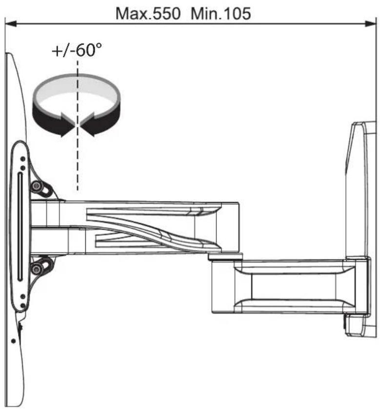 StarTech.com 100AP1-TV-WALL-MOUNT - Product Dimensions - 3