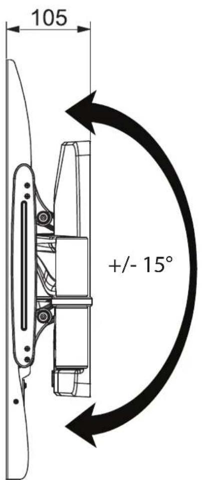 StarTech.com 100AP1-TV-WALL-MOUNT - Product Dimensions - 2