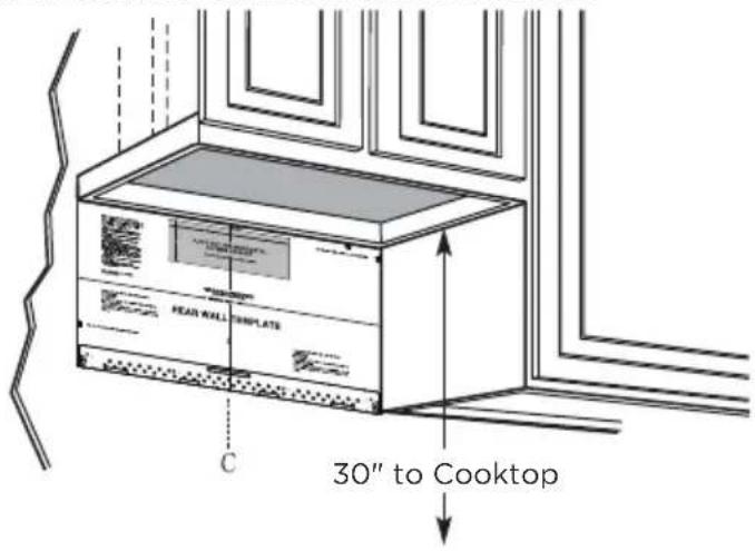MIDEA MMO19S14ASTC - Plate position-beneath framed recessed cabinet bottom - 1