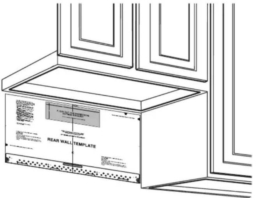 MIDEA MMO19S14ASTC - B1. PREPARING THE REAR WALL FOR OUTSIDE BACK EXHAUST - 1