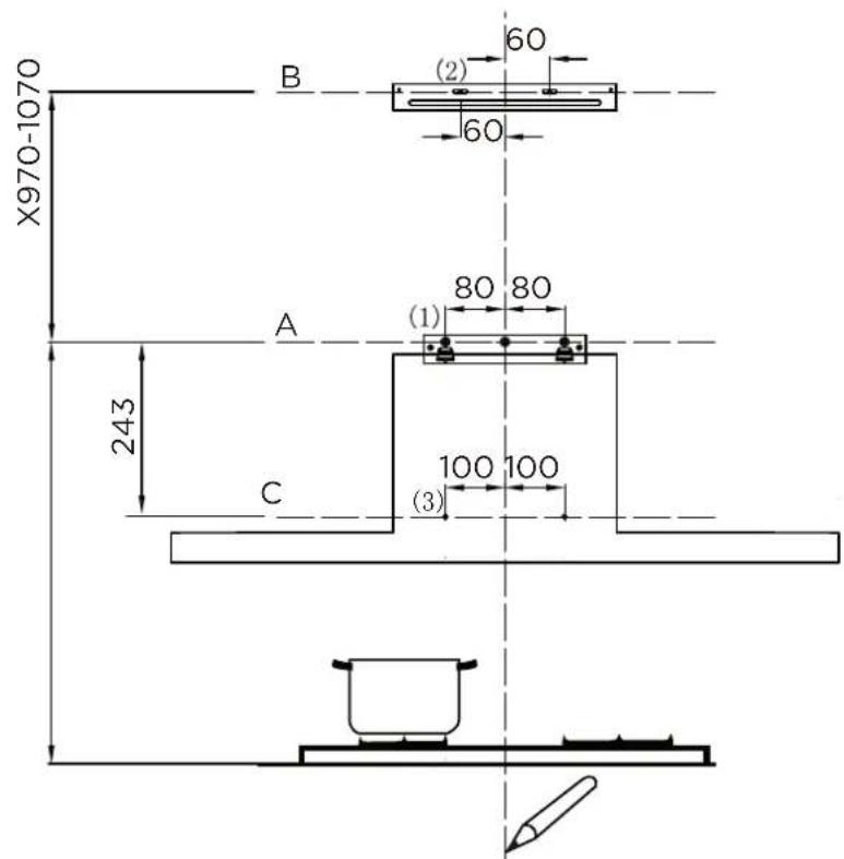 MIDEA MH90M77T6B - Wandbohrung und Halterungsbefestigung - 1