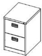 Fromm & Starck STAR_MCAB_40 - METAL 2 DRAWERS CABINET - 1