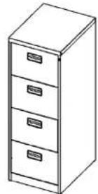 Fromm & Starck STAR_MCAB_39 - METAL 4 DRAWERS CABINET - 1