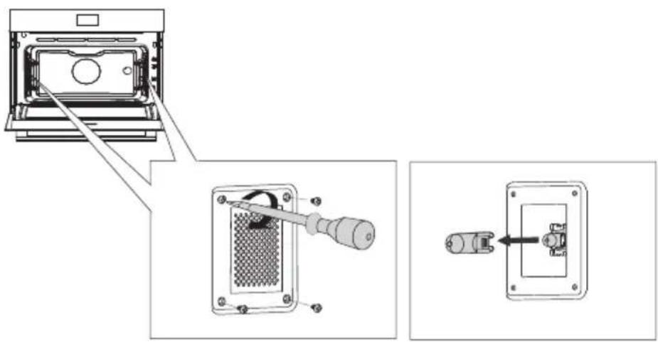 Atag CX4612D - Remplacement de la lampe du four - 4