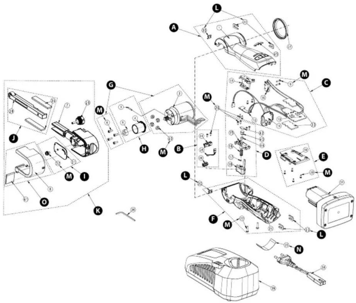 Mirka FBS-B 13 - Exploded view - 1
