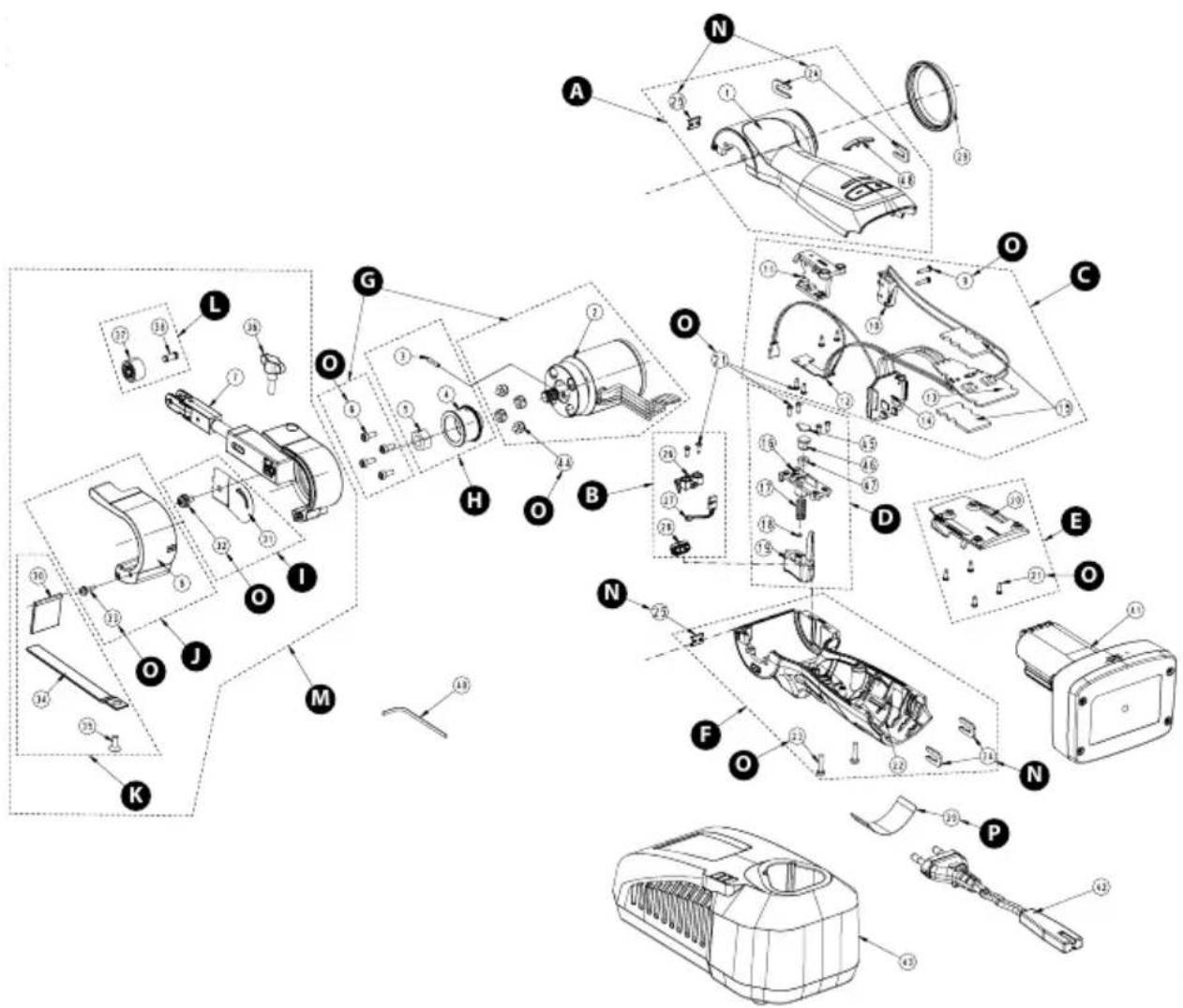 Mirka FBS-B 13 - Exploded view - 1