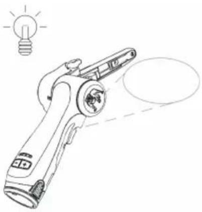 Mirka FBS-B 10 - Cuidado: Não olhe diretamente para a luz de trabalho! - 1